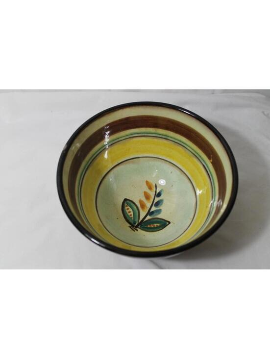 Other - Vintage Brown Striped Redware Pottery Bowl